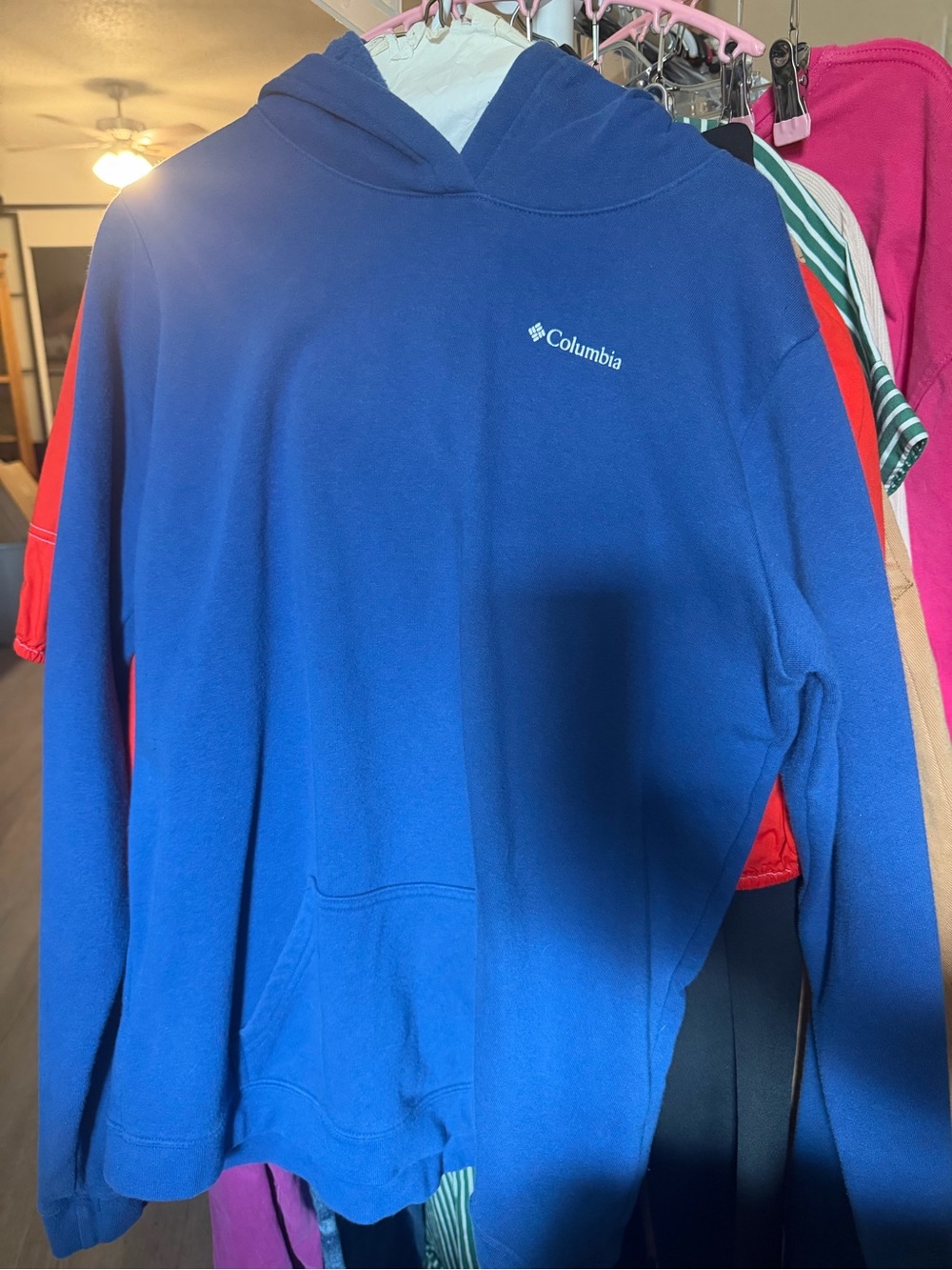 Columbia Royal Blue Hooded Pullover Sweatshirt
